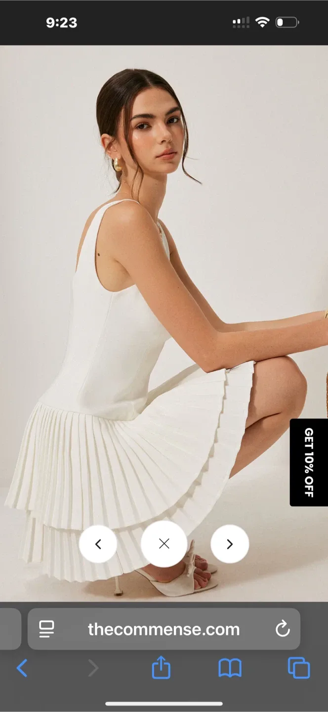 The Commense White Mini Dress image indicator(2)