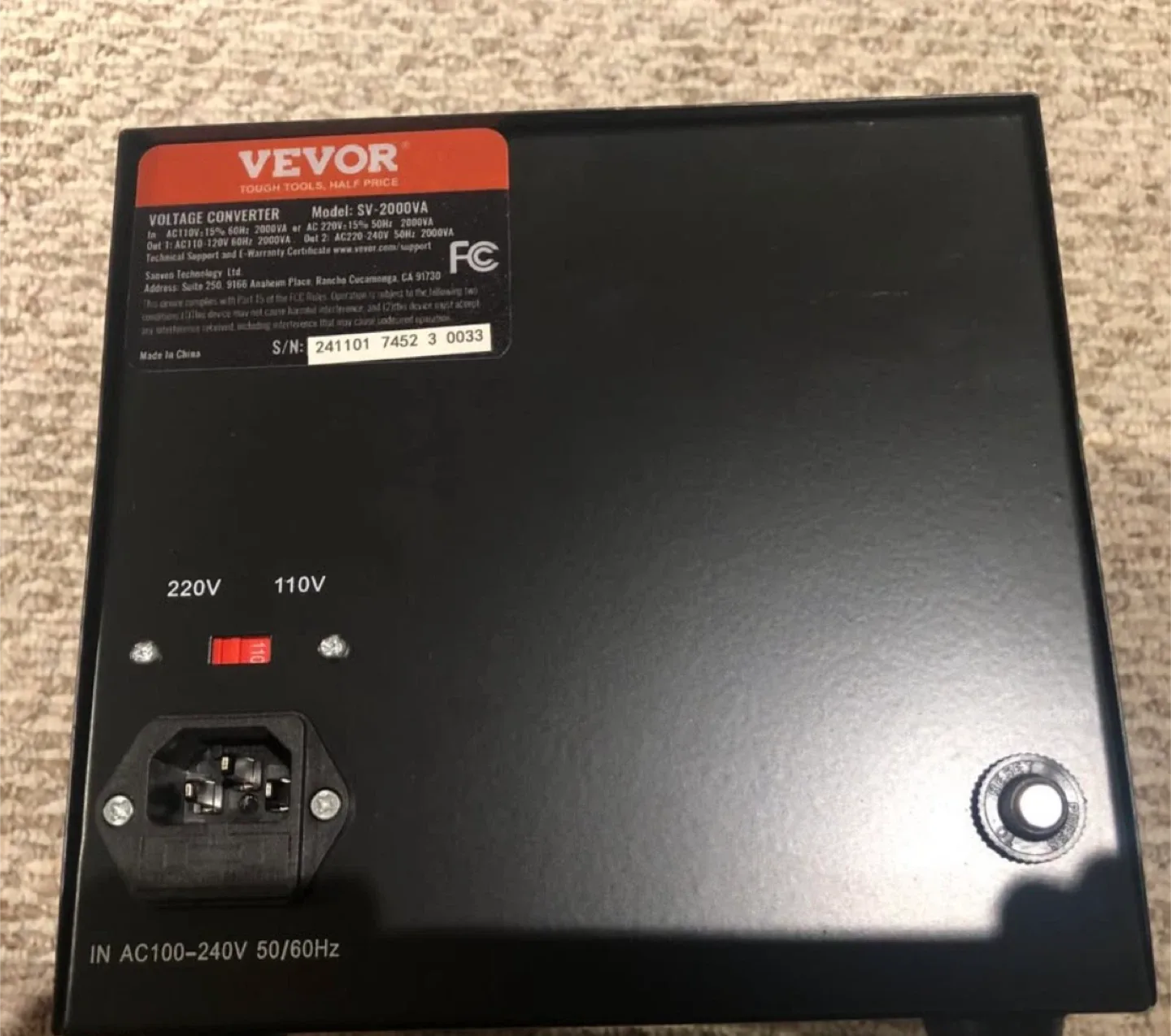 VEVOR Voltage Converter SV-2000VA image indicator(3)