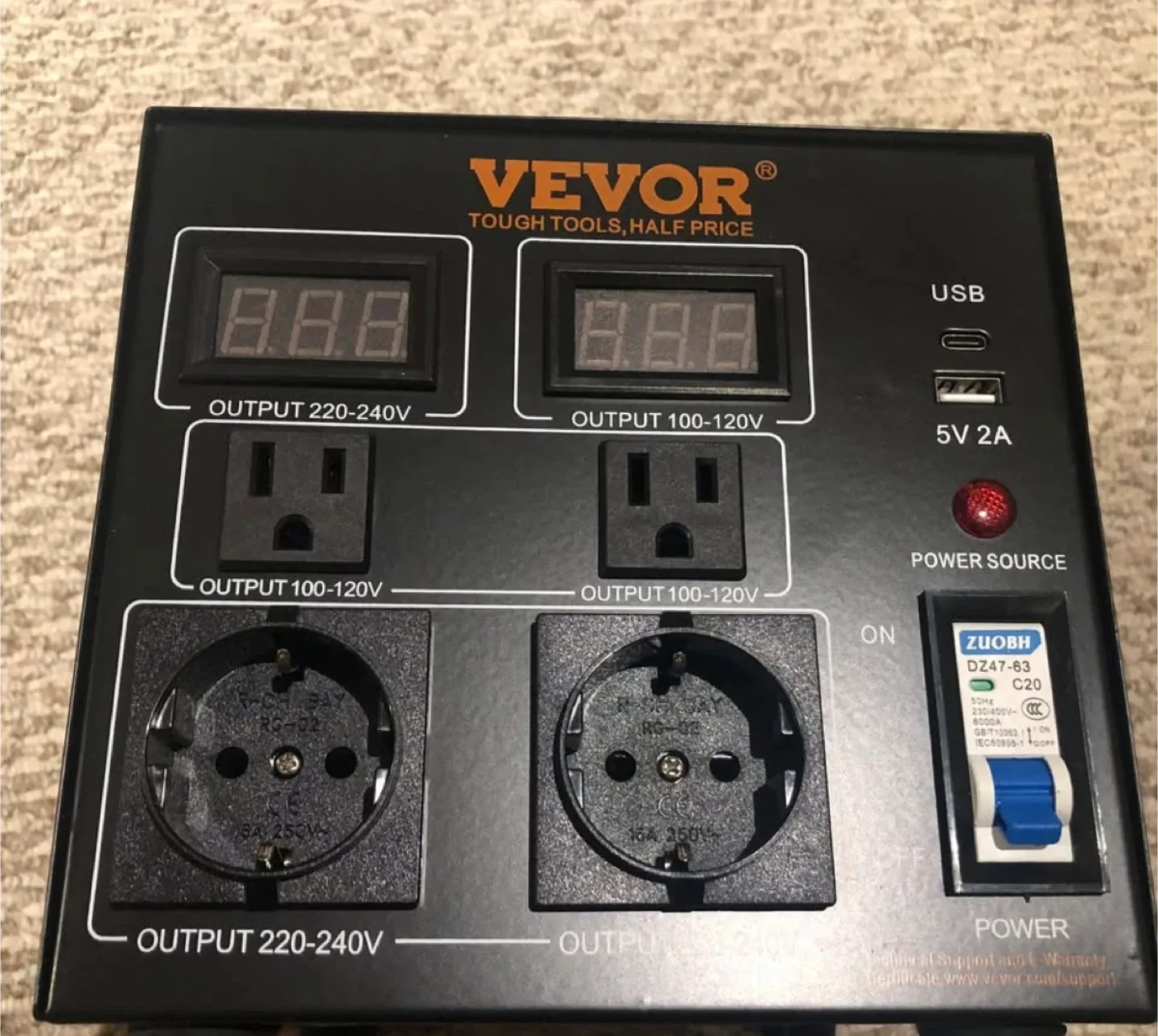 VEVOR Voltage Converter SV-2000VA image indicator(2)