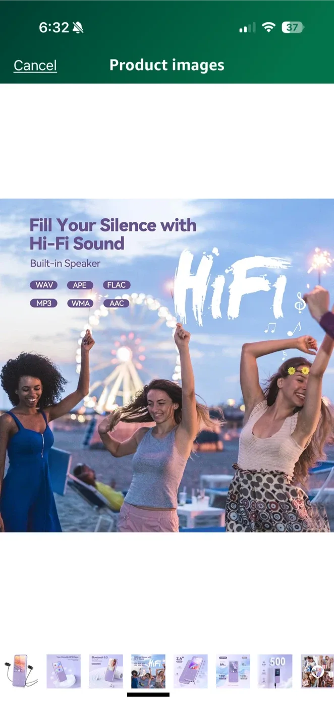 AGPTEK M3 64GB MP3 Player - Purple image indicator(6)