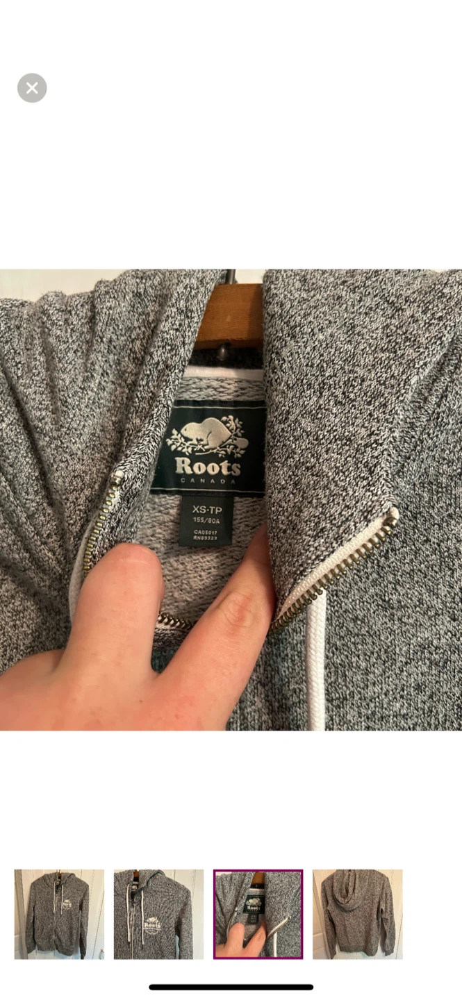 Roots Athletic Goods Full Zip Hoodie - XS - photo 3