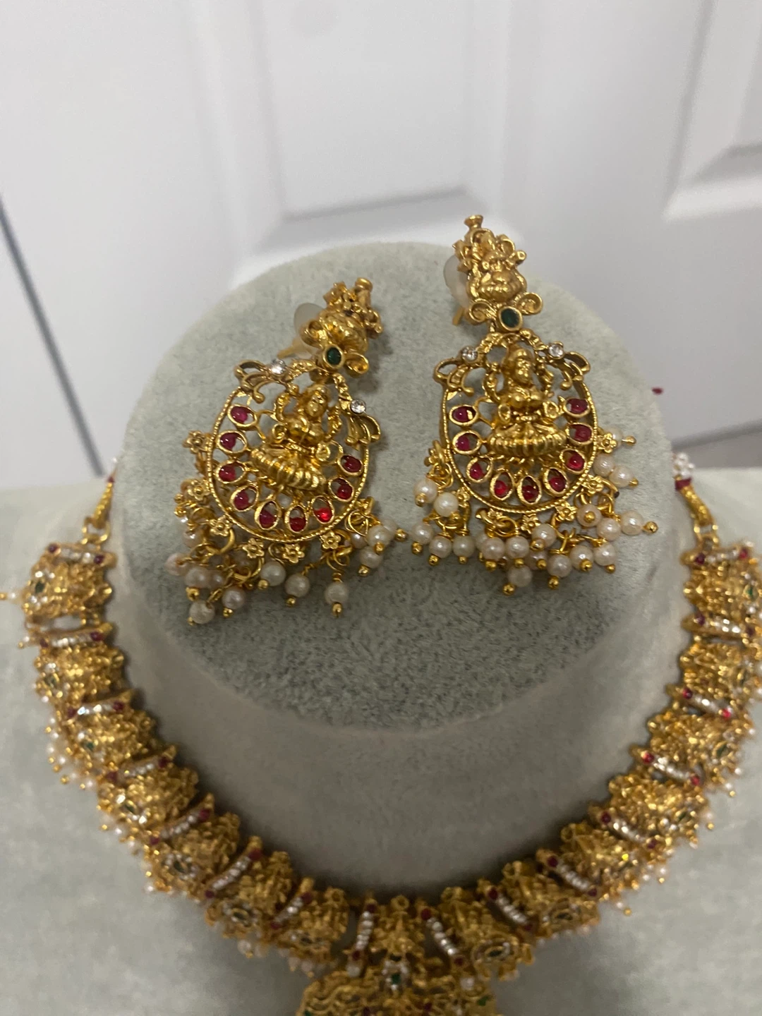 Gold Necklace and Earring Set - photo 2