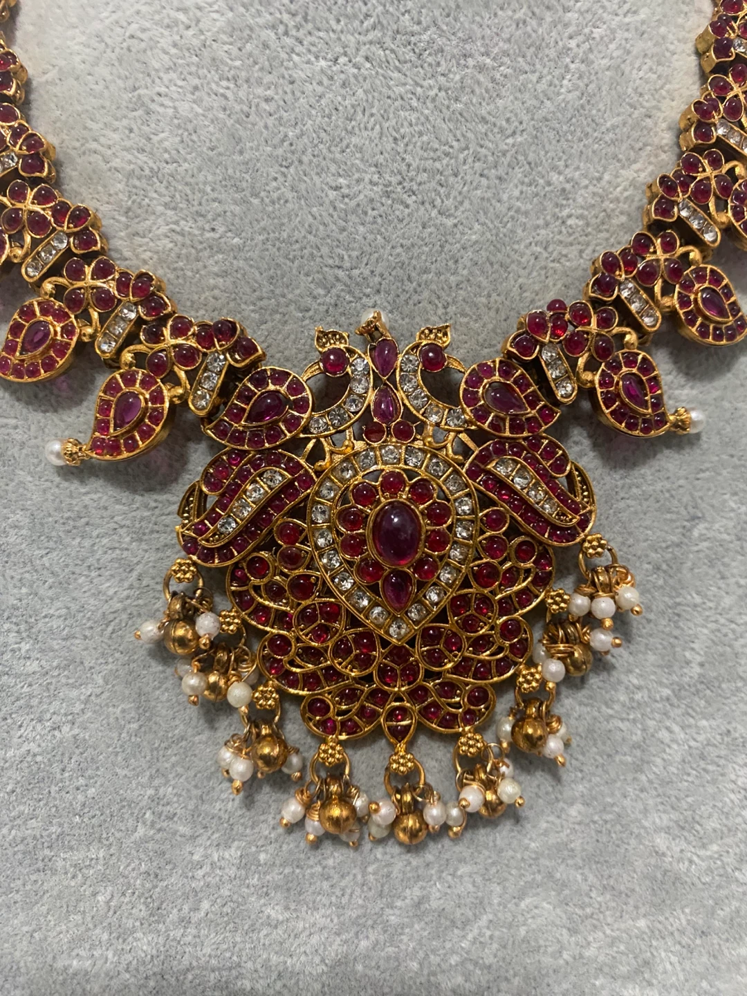 Necklace and Earring Set - Red and Gold - photo 5