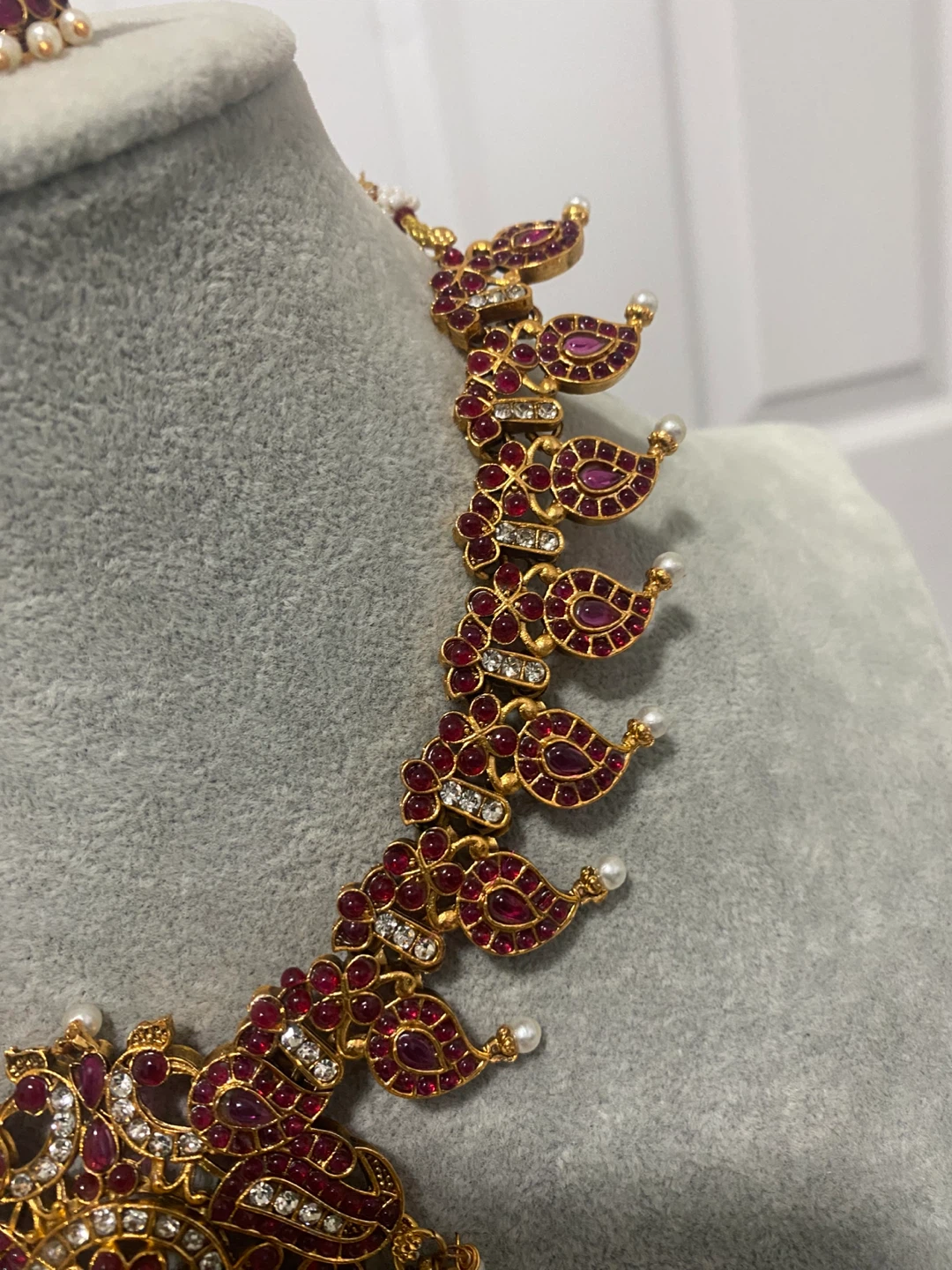 Necklace and Earring Set - Red and Gold - photo 4