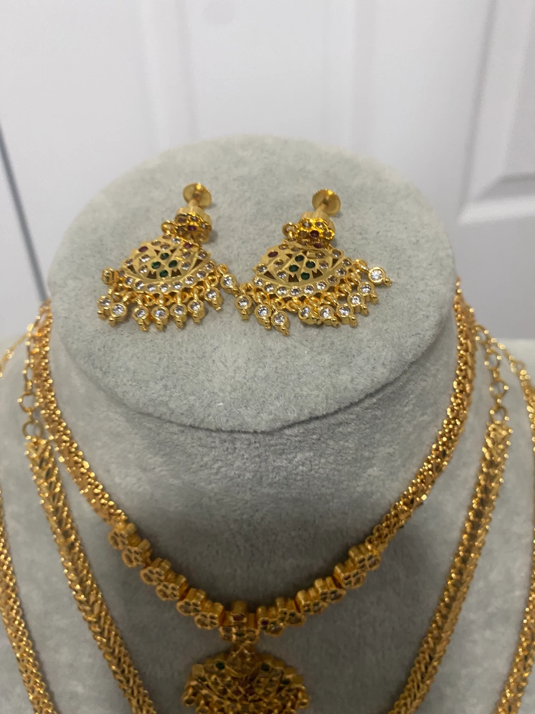 Gold Plated Necklace & Earring Set
