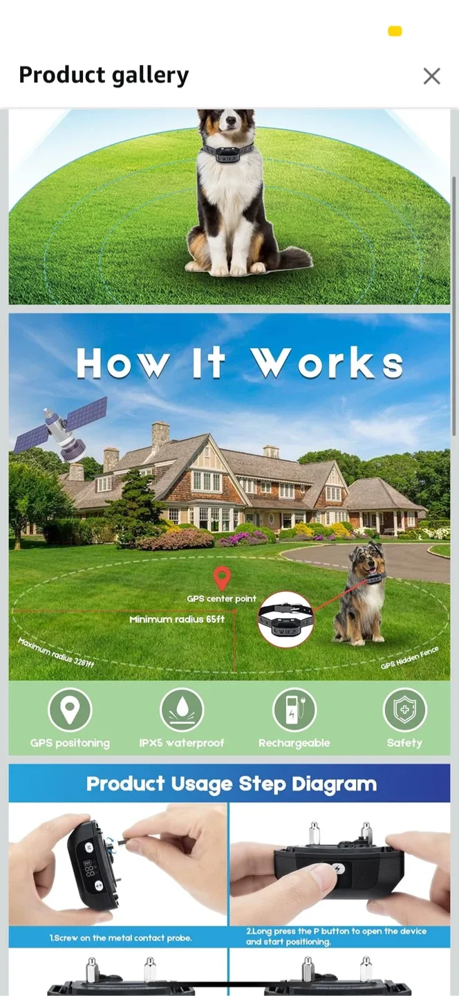 WIEZ GPS Pet Electronic Fence Equipment D020 image indicator(6)