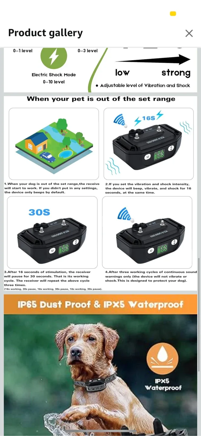 WIEZ GPS Pet Electronic Fence Equipment D020 image indicator(9)