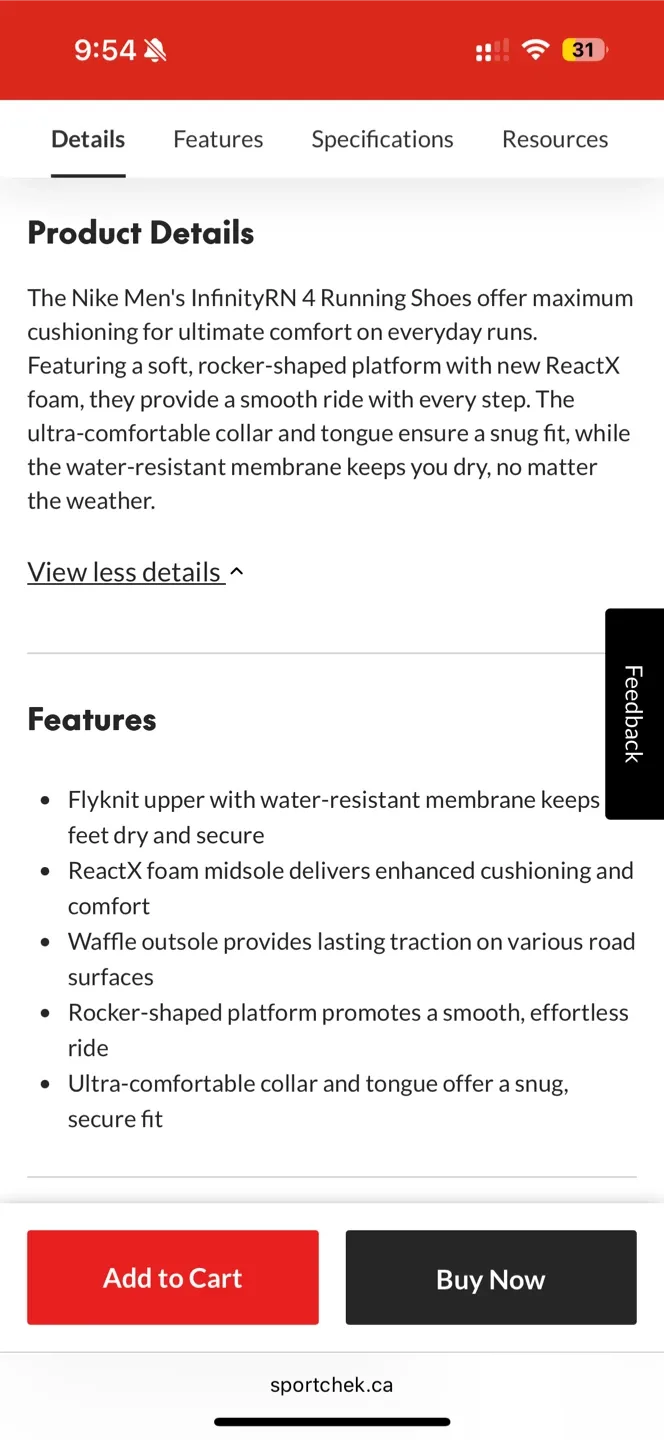 Nike ReactX Infinity Run 4 - US 9 image indicator(4)
