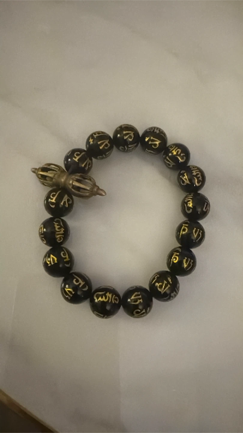 Black & Gold protection healing Beaded Bracelet(unisex)