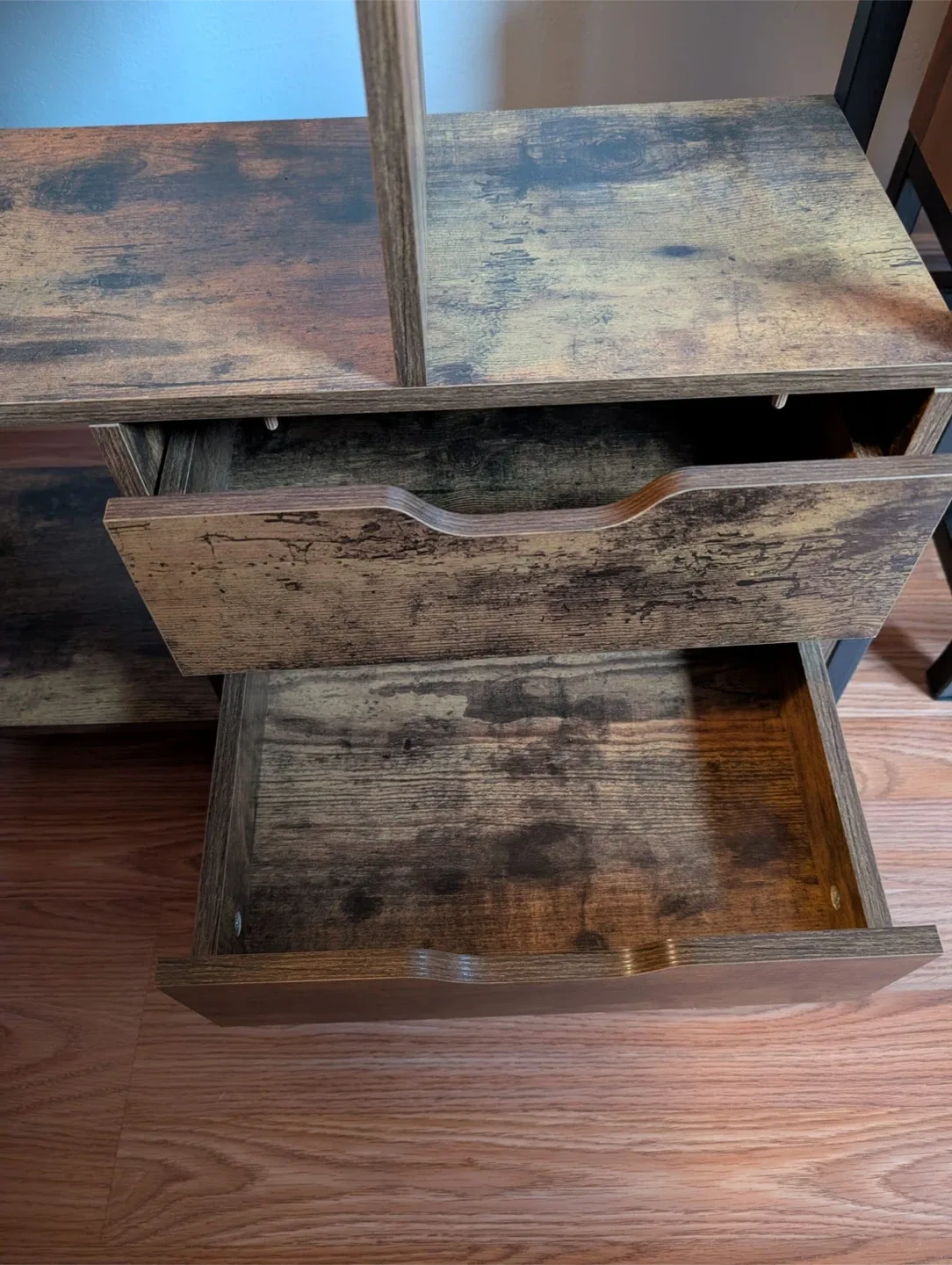 Industrial Brown Bookshelf with Drawers image indicator(2)