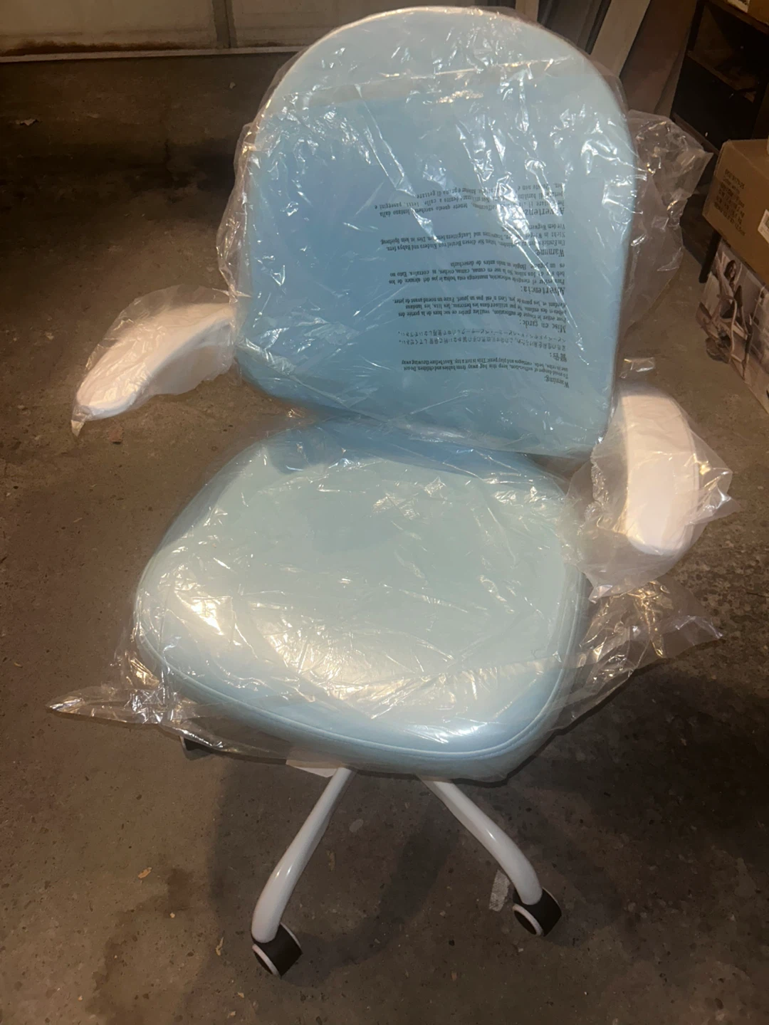 Adjustable green/blue Desk Chair - New