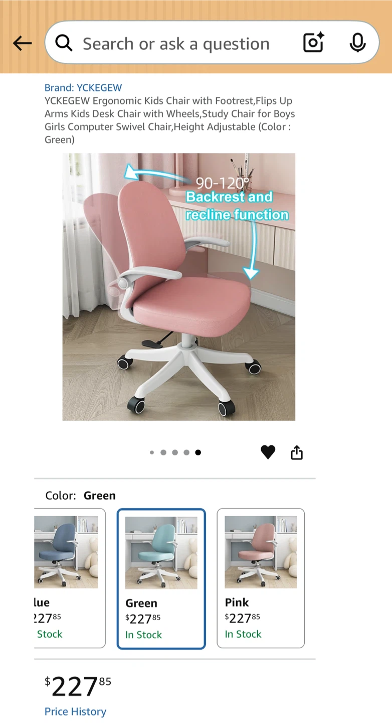 Adjustable green/blue Desk Chair - New - photo 3