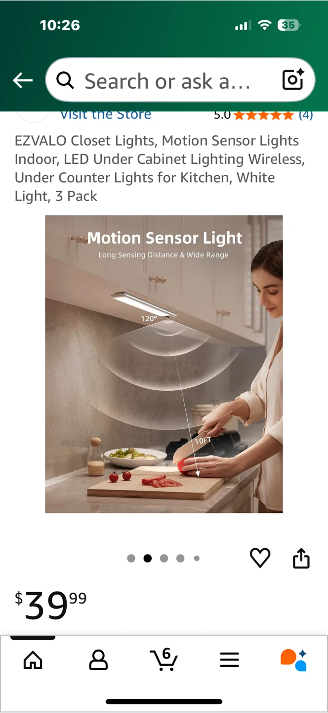 EZVALO Closet Lights, Motion Sensor, 3 Pack - photo 3