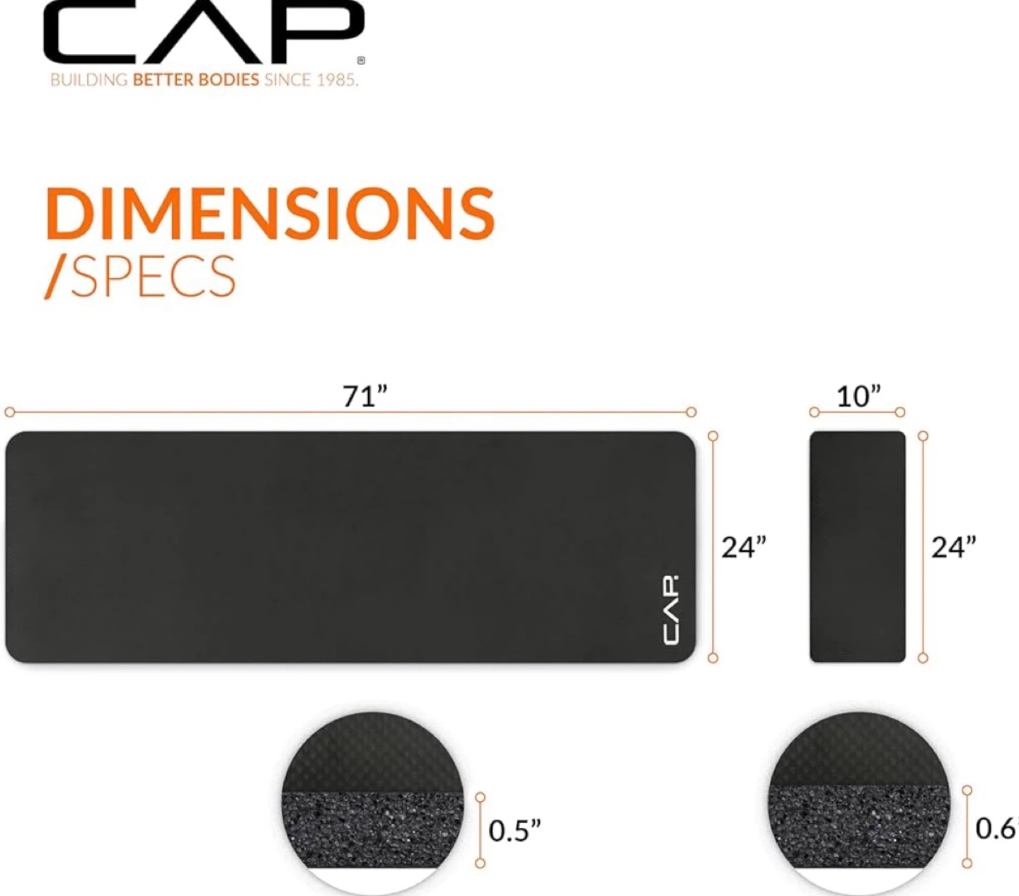 CAP Premium High Density Exercise Mat & Knee Pad - photo 4