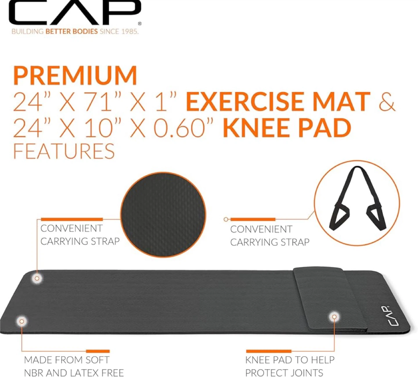 CAP Premium High Density Exercise Mat & Knee Pad - photo 3