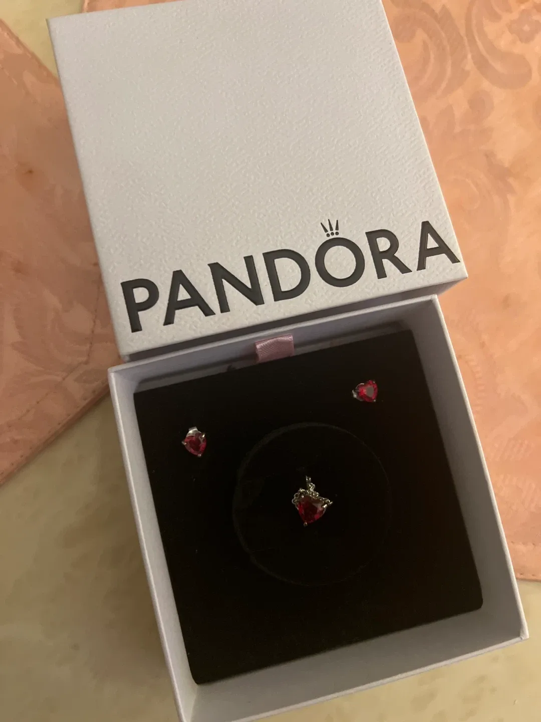 Discontinued Sparkling Red Heart Jewelry Gift Set