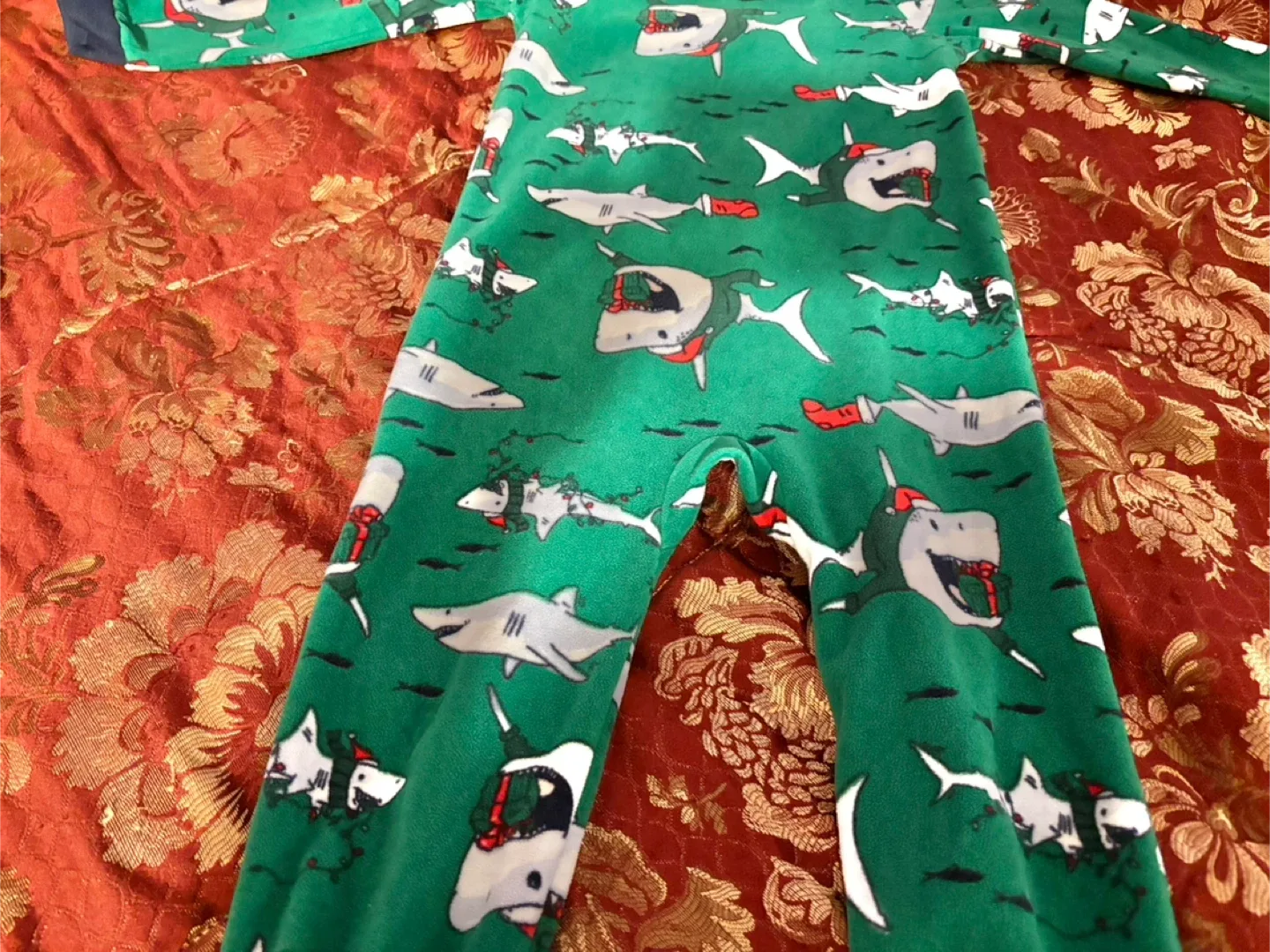 Carter's 6/6A Green Shark Footed Pajamas image indicator(4)