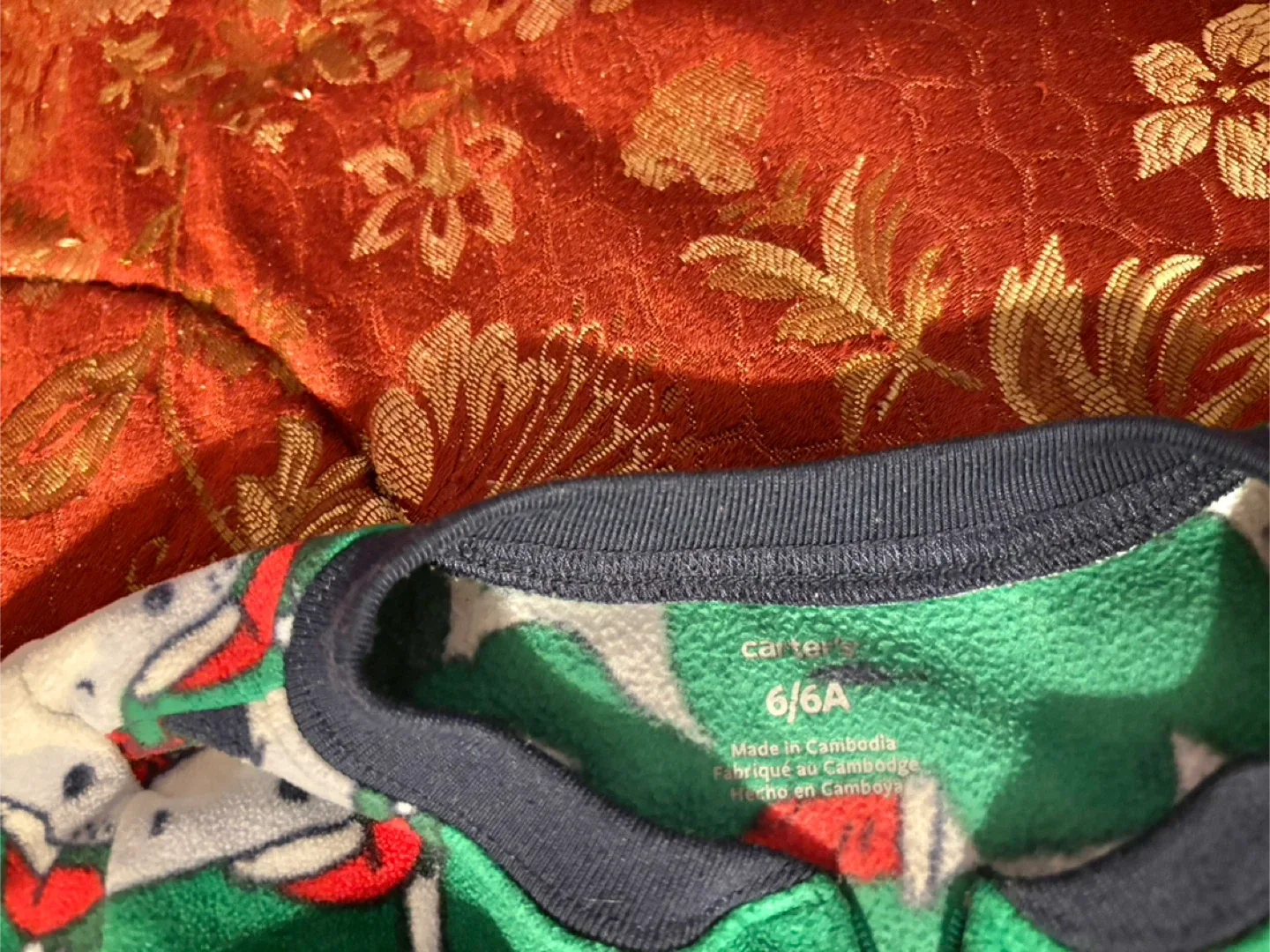 Carter's 6/6A Green Shark Footed Pajamas image indicator(2)