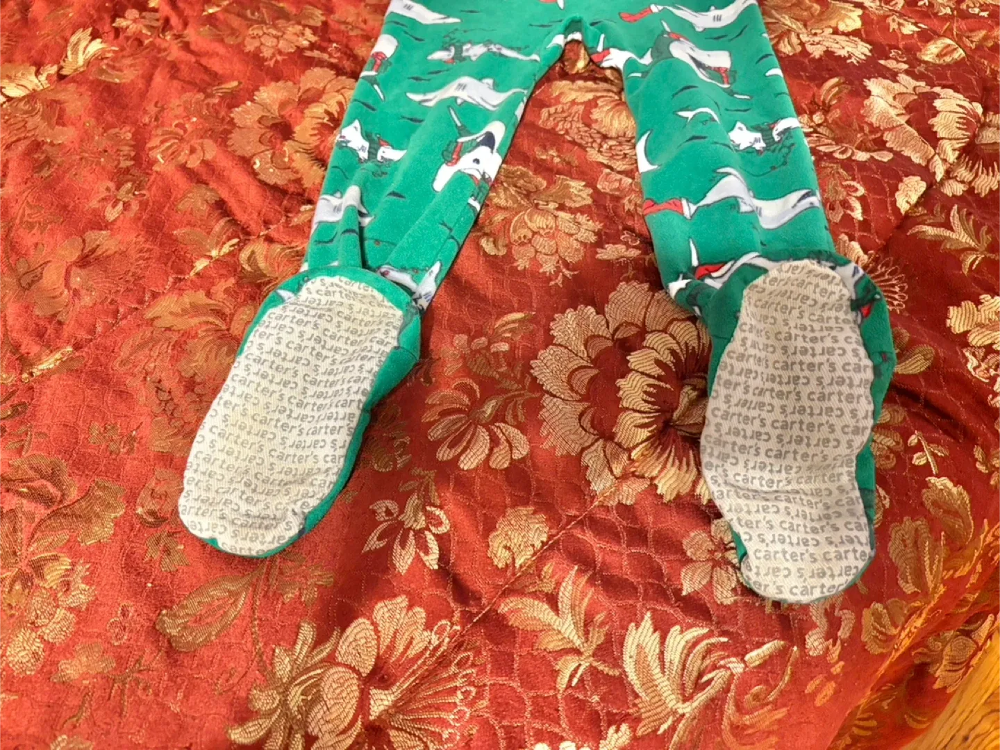 Carter's 6/6A Green Shark Footed Pajamas image indicator(5)