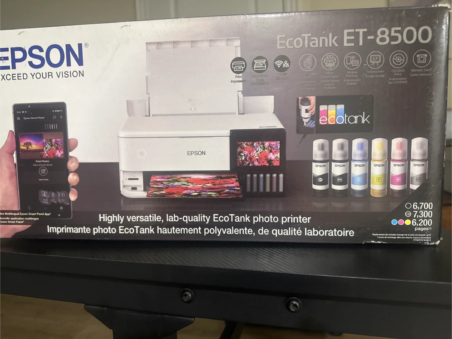 Epson EcoTank ET-8500 Photo Printer - Like New! - photo 5