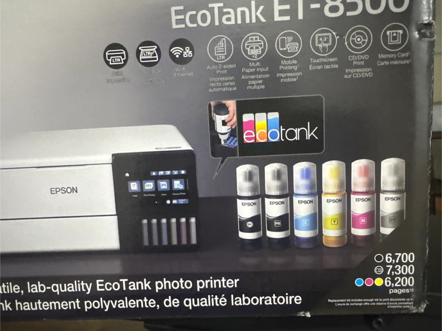 Epson EcoTank ET-8500 Photo Printer - Like New! image indicator(4)