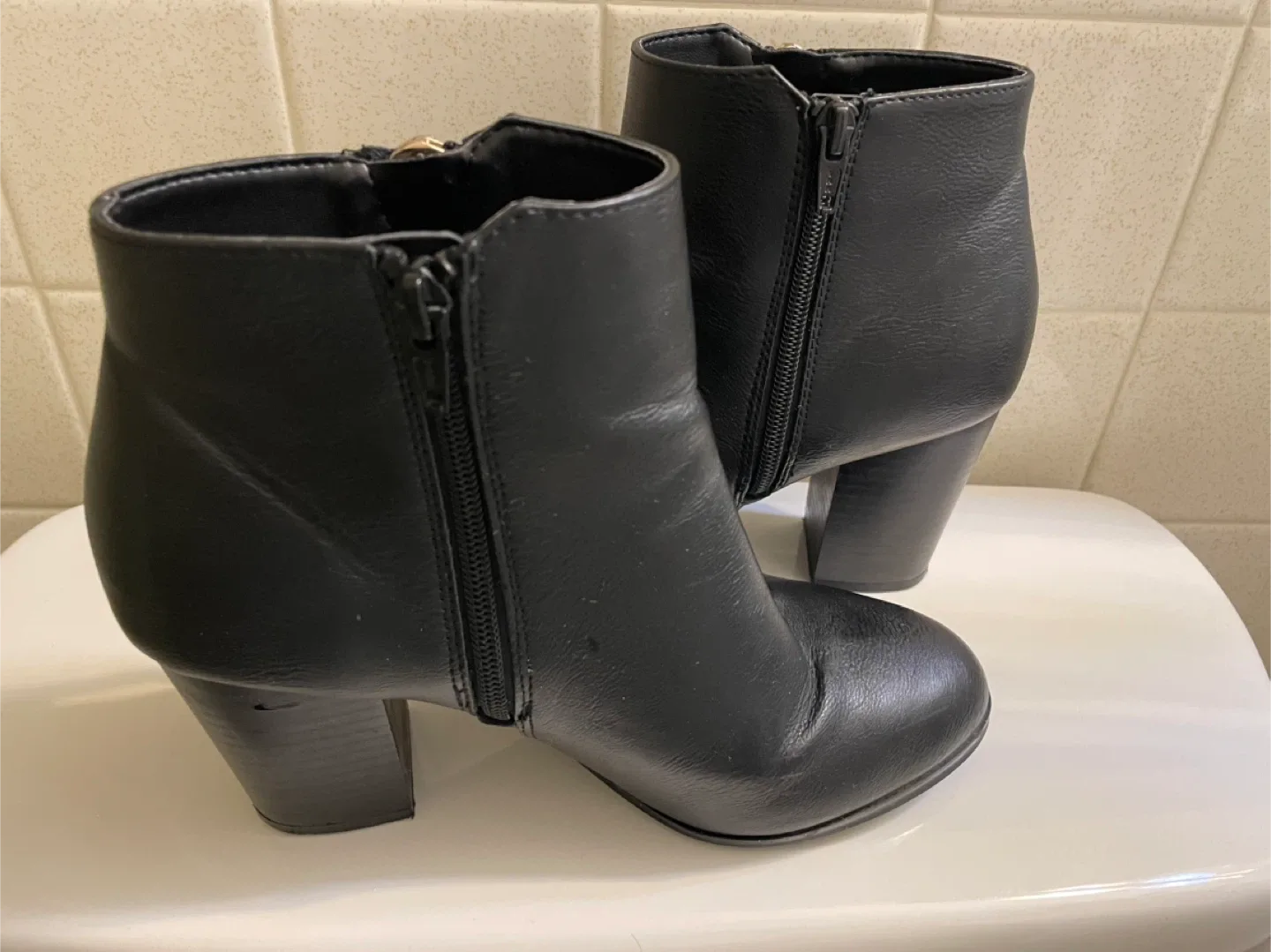 Black Ankle Boots, Size 7.5 image indicator(3)