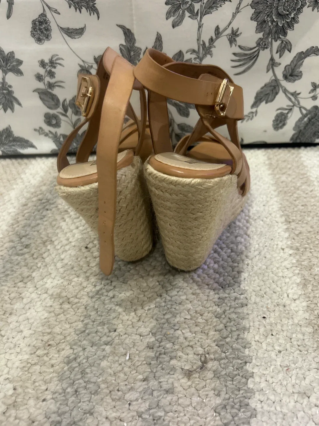 JustFab Tan Wedge Sandals image indicator(2)
