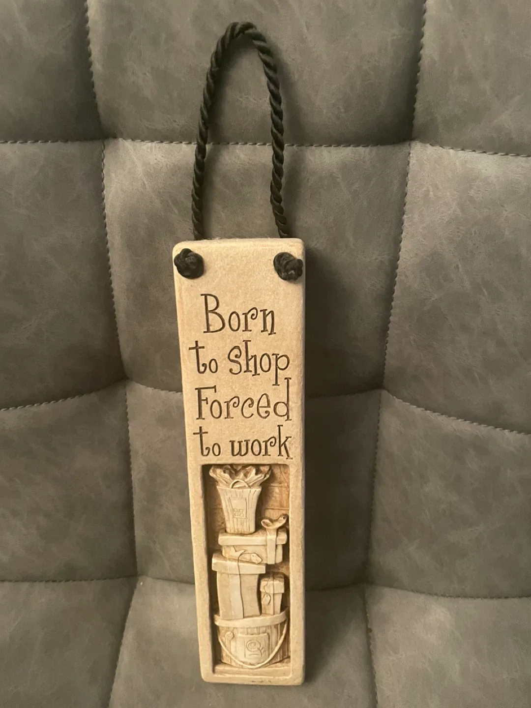 Born to Shop Forced to Work Wall Decor thumbnail