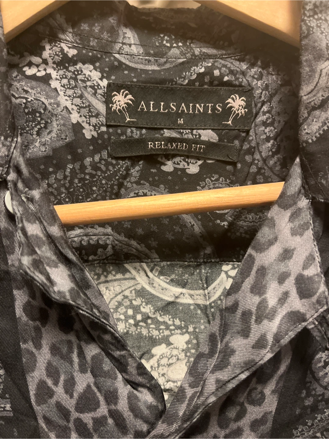 AllSaints Relaxed Fit Button-Down Shirt - Size M - photo 3