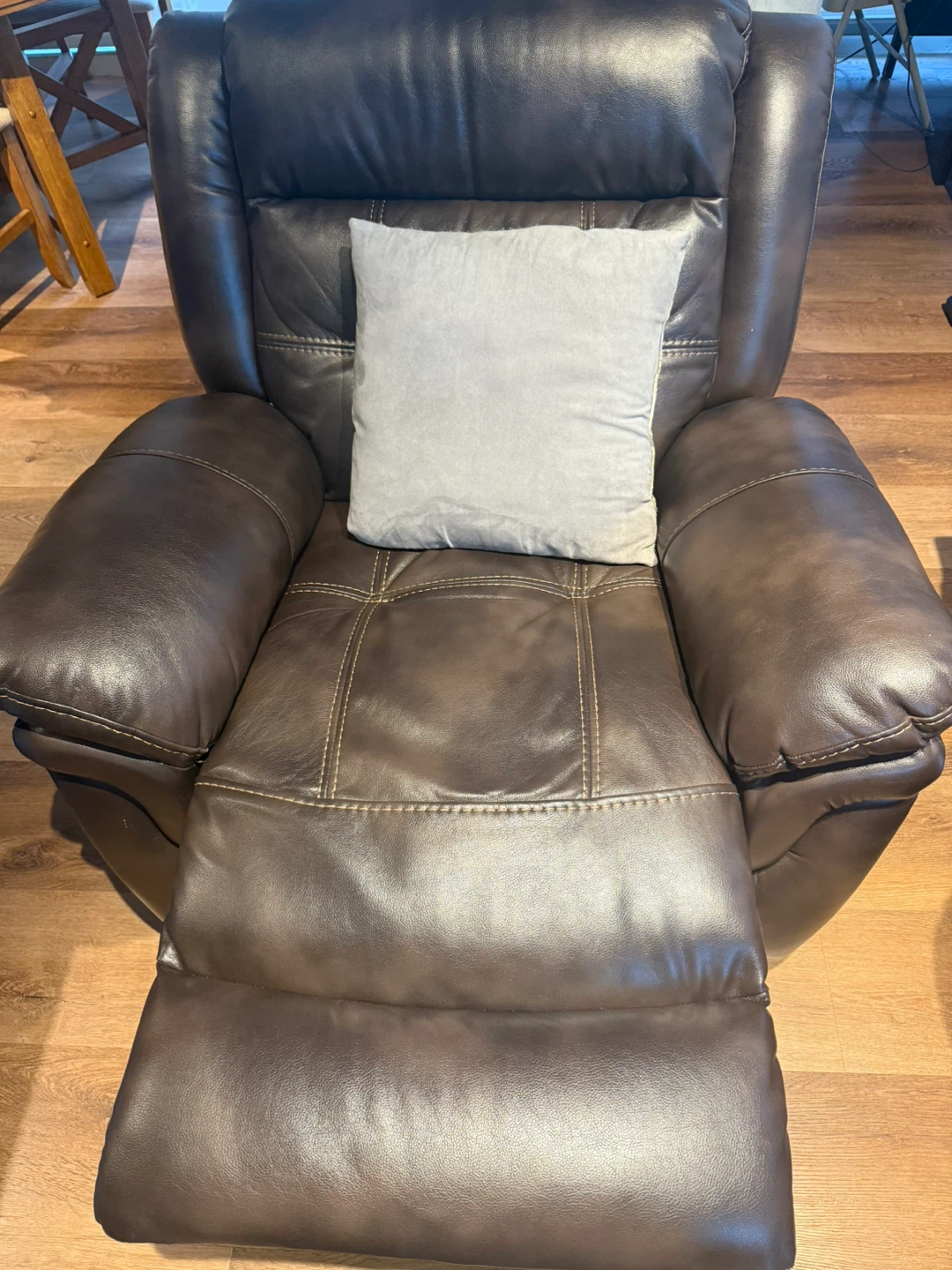 Reclining Leather Sofa - photo 3