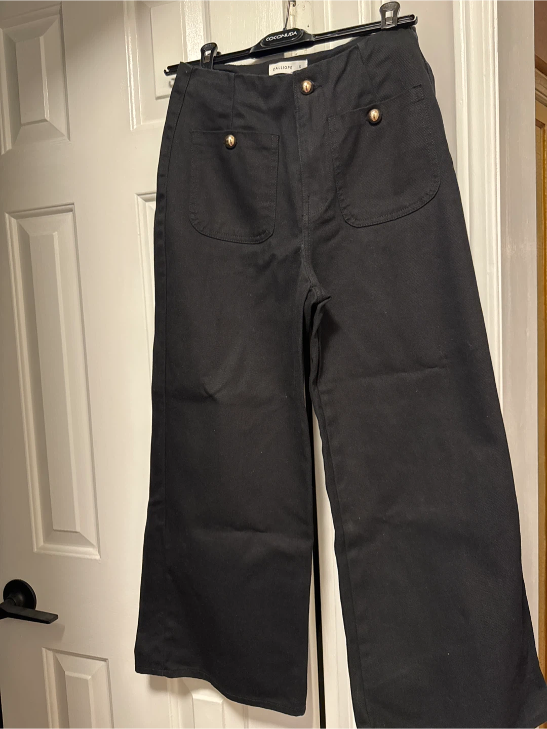 Calliope Black Wide Leg Pants - Size Small