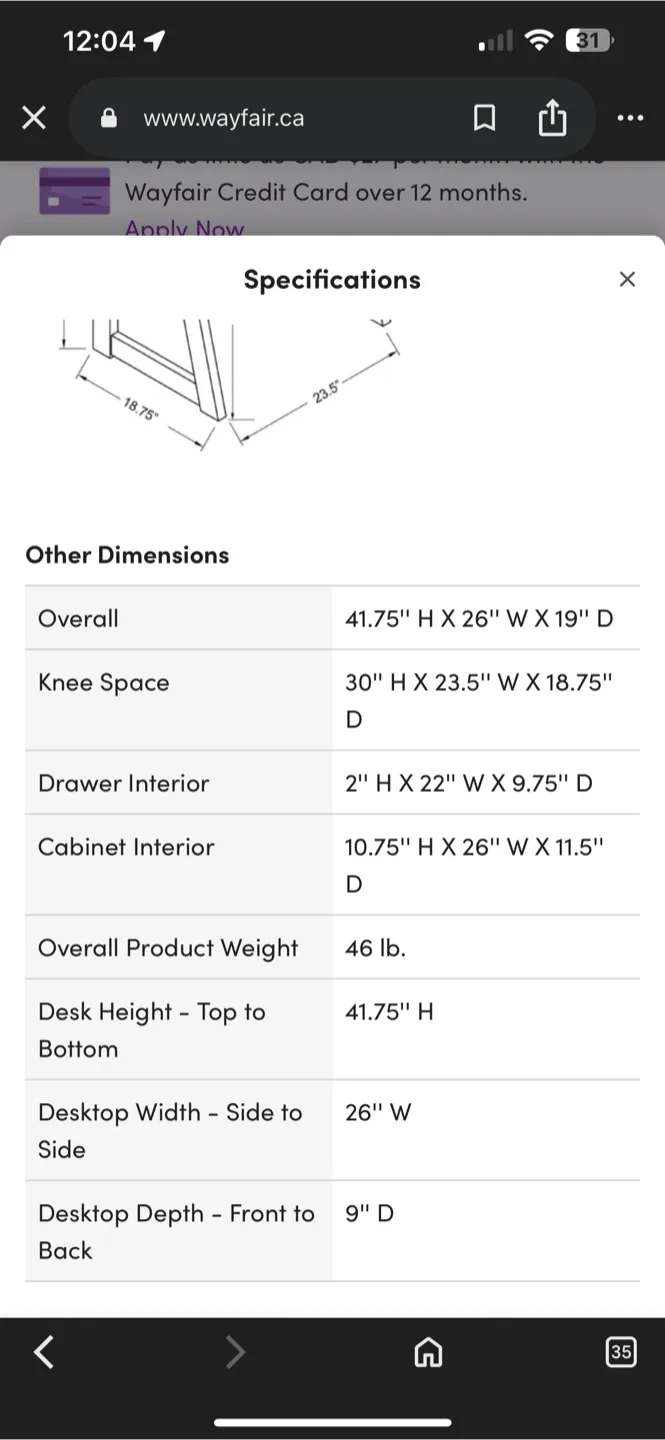 Drop Down Secretary Desk with Storage - Like New! image indicator(7)