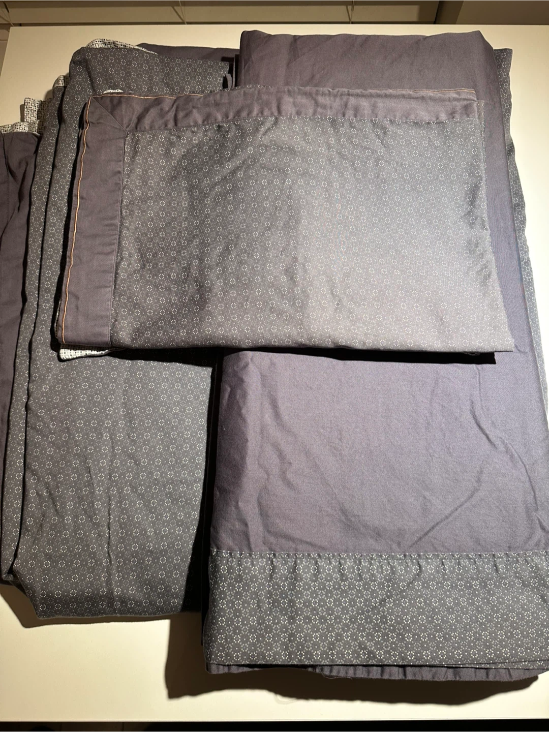 Grey patterned bed set - photo 2