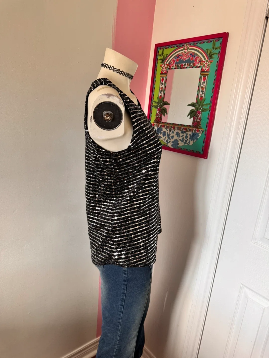 Black and Silver Sequin Top image indicator(2)