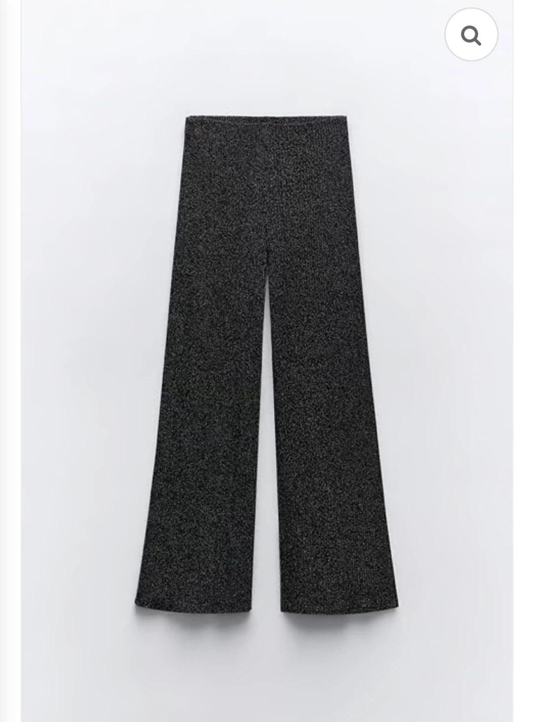 Zara Black Ribbed Wide Leg Pants Size Small - photo 4