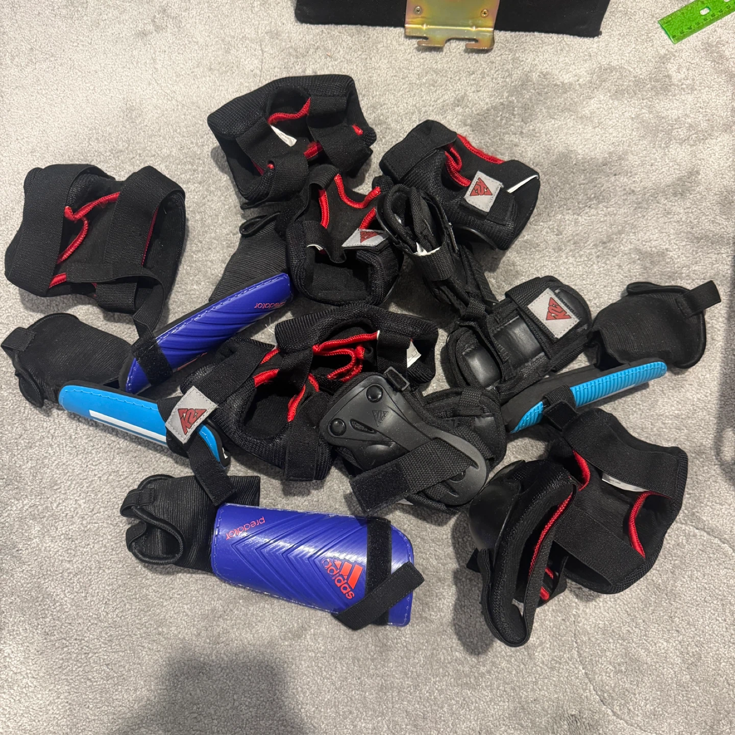 Assortment of Youth Soccer Shin Guards & Pads