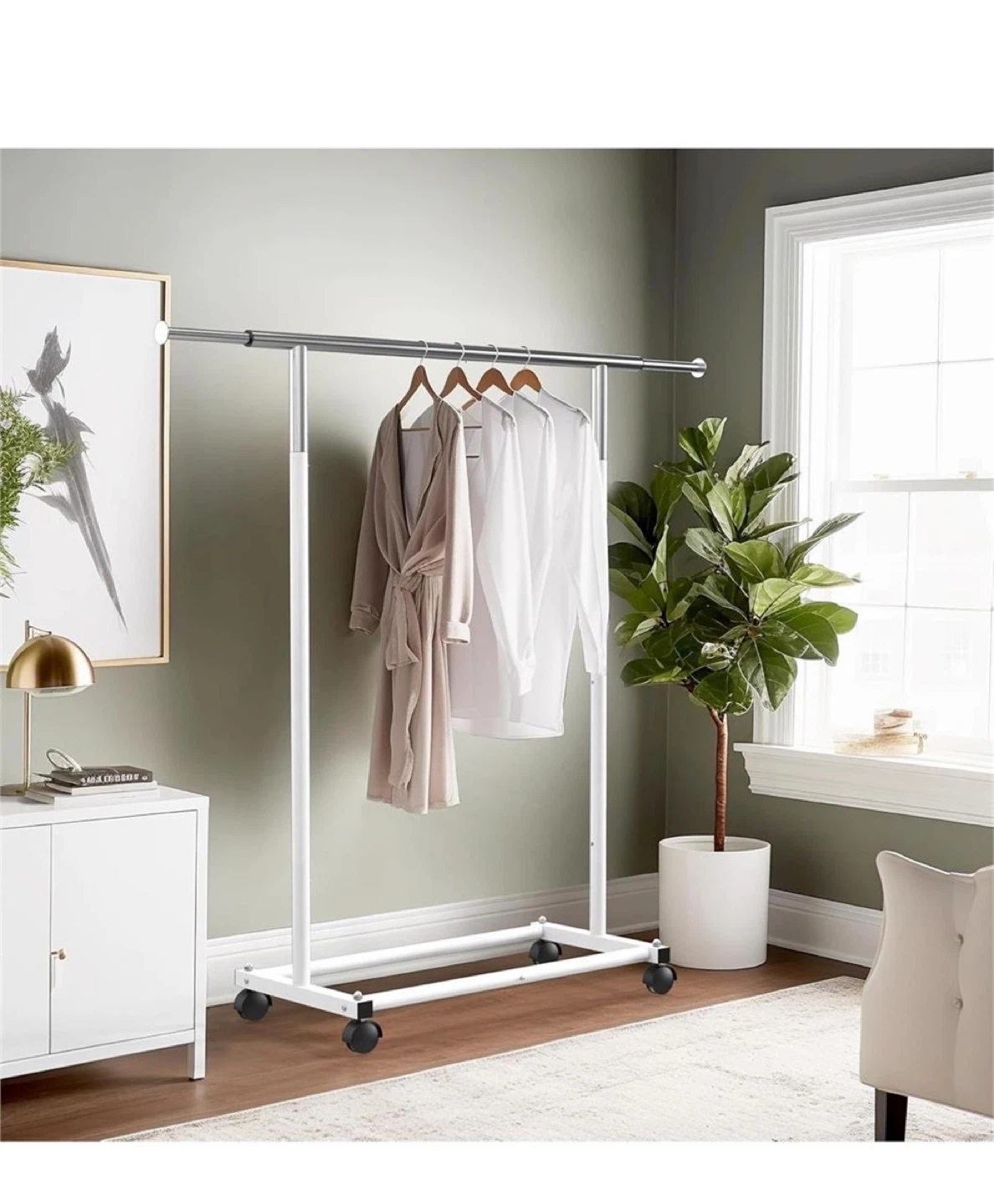 Rolling Garment Rack - Clothes Organizer - photo 2