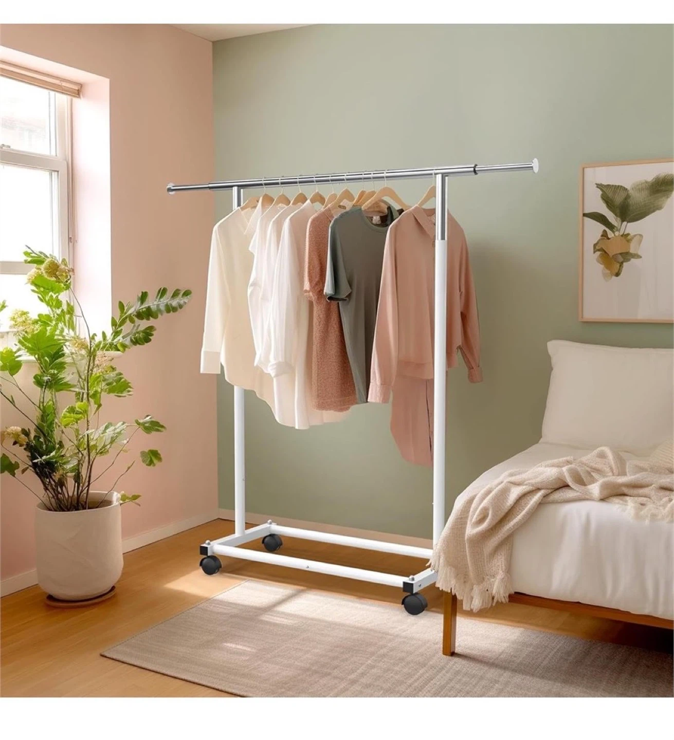 Rolling Garment Rack - Clothes Organizer