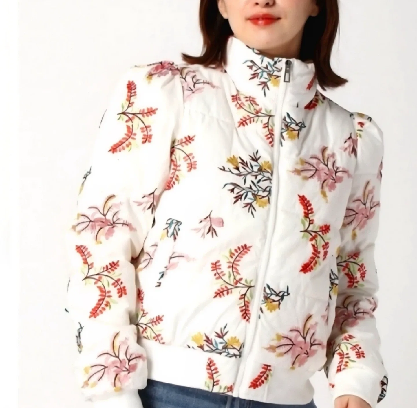 Desigual Floral Padded Jacket - Size XS