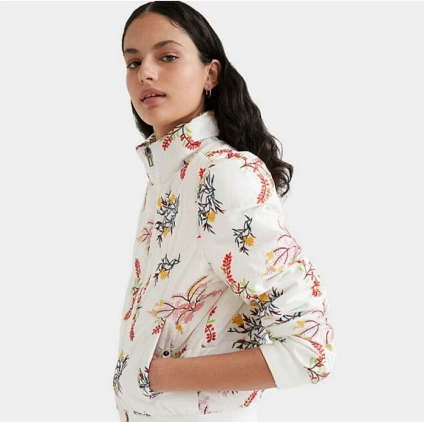 Desigual Floral Padded Jacket - Size XS image indicator(8)