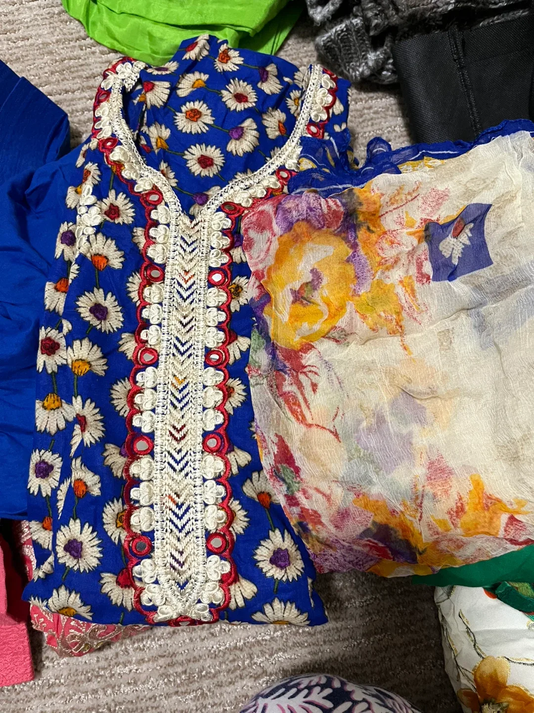 Blue Embroidered Salwar Kameez