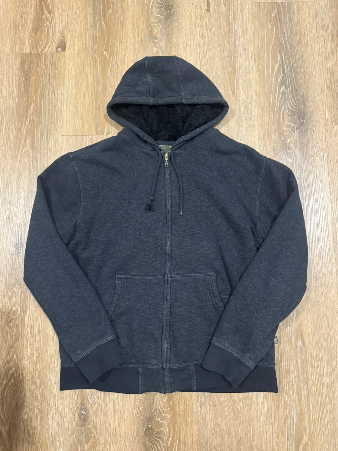 BC Clothing Mens Grey Plush Lined Zip Up Hoodie Size XL thumbnail