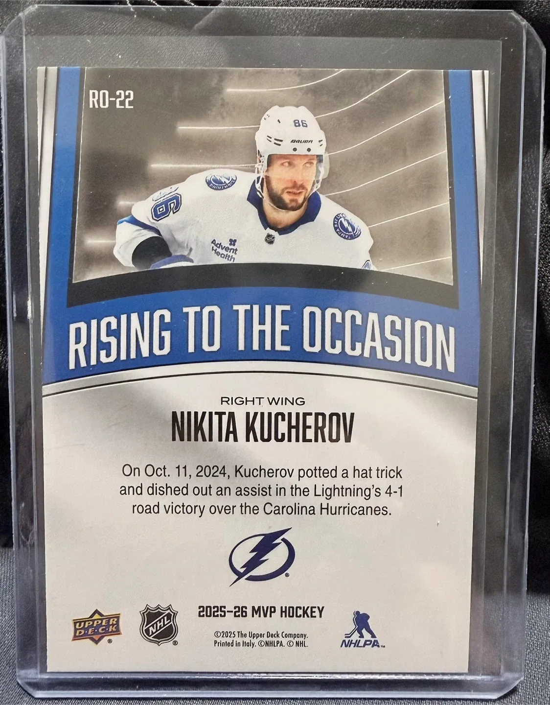 2025 Nikita Kucherov Upper Deck MVP Hockey Card image indicator(2)
