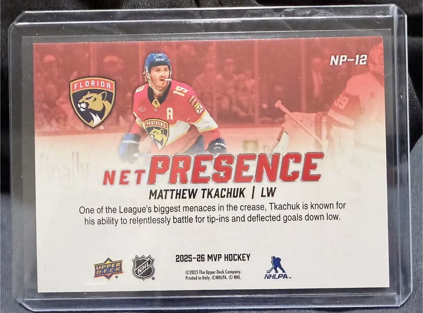 2025 Matthew Tkachuk Hockey Card - Upper Deck MVP image indicator(2)