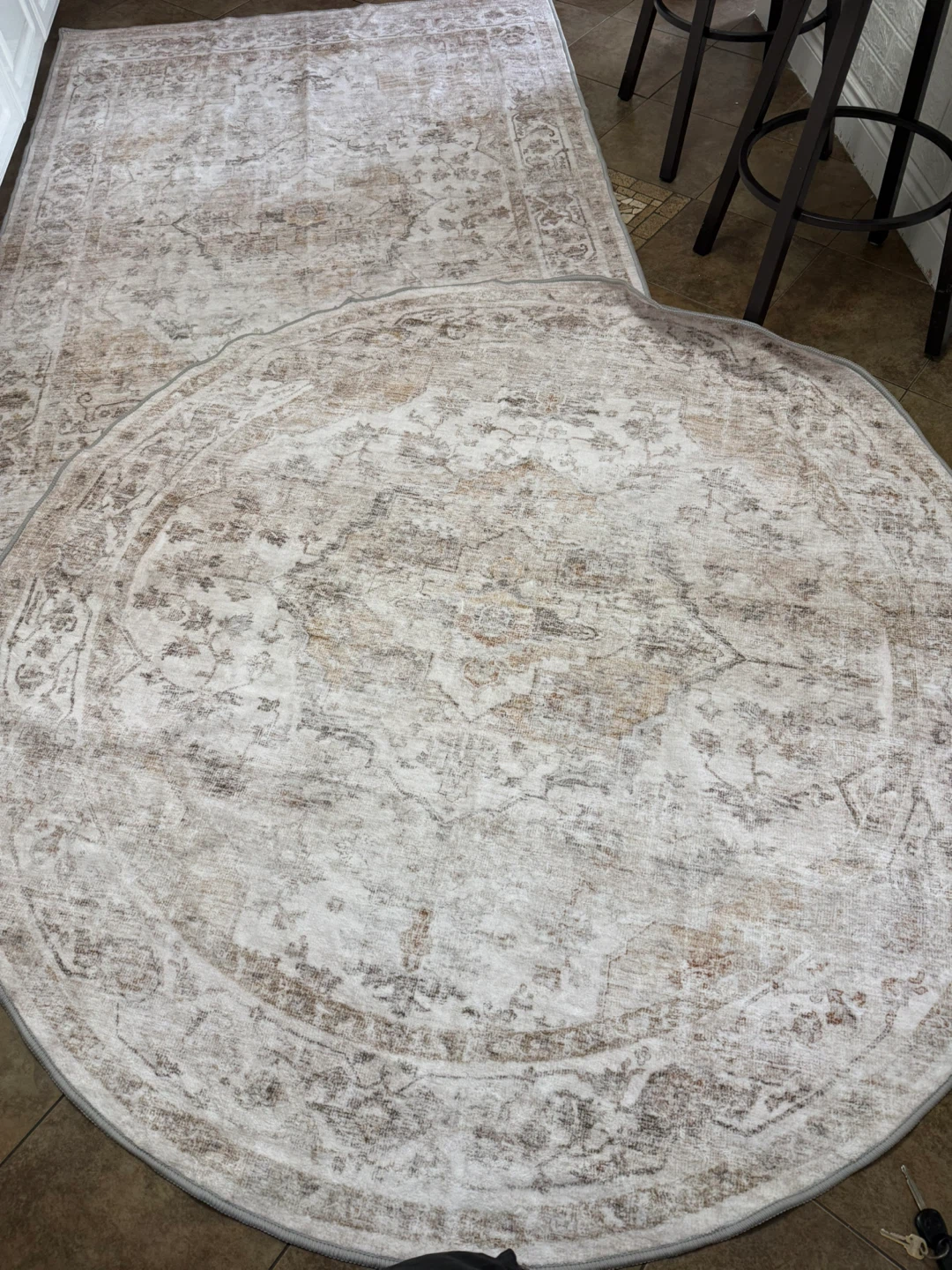 Beige area rug
