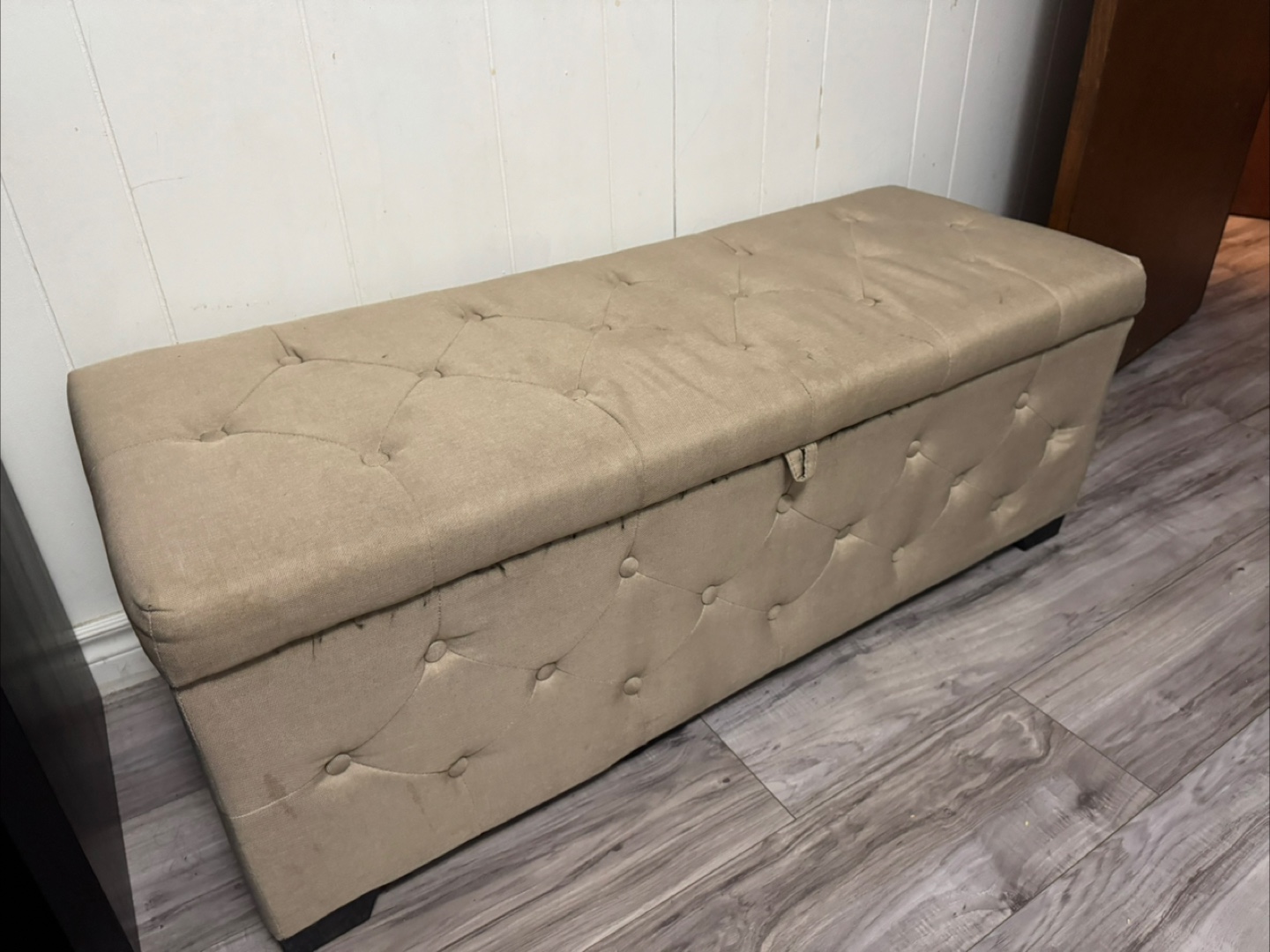 Tufted Storage Bench Ottoman - photo 2