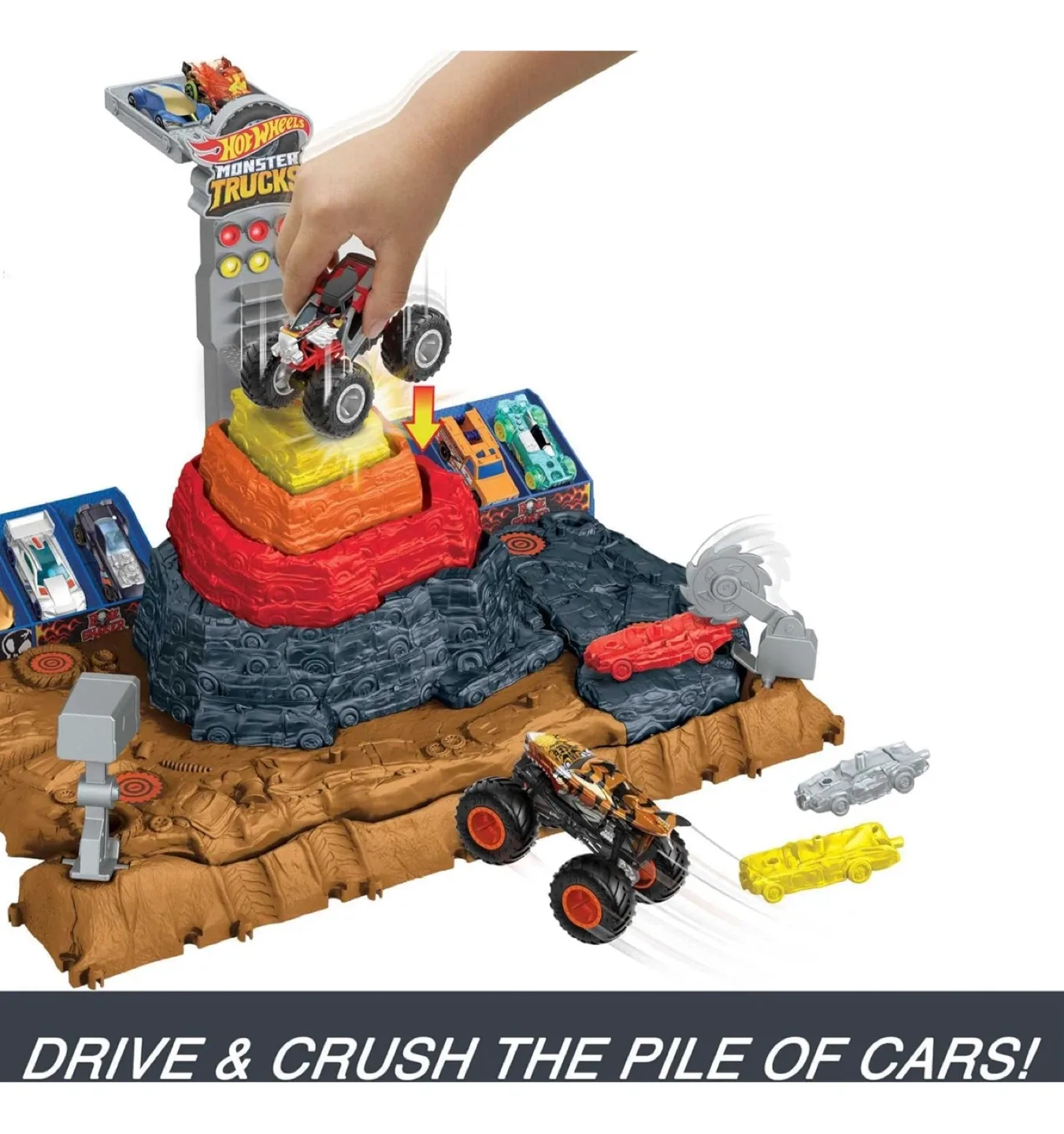 Hot Wheels Monster Trucks Arena Smashers +Bone Shaker truck image indicator(4)