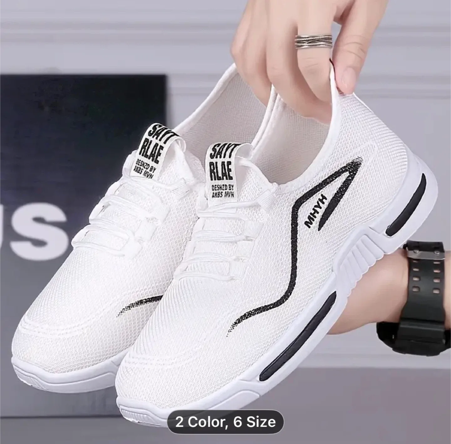 White Sneakers - 8.5/42 Size Available image indicator(5)