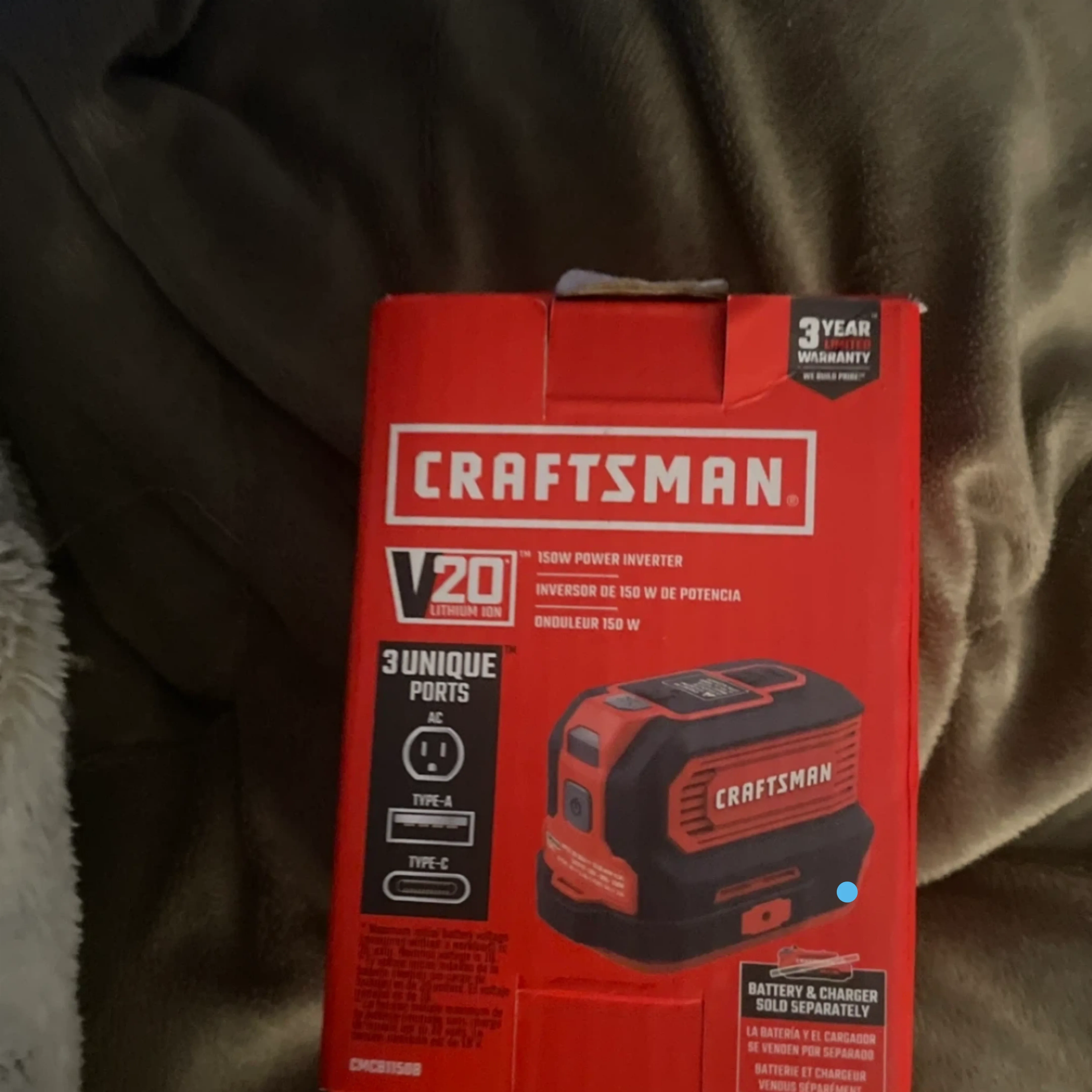 Craftsman V20 150W Power Inverter - New in Box! thumbnail