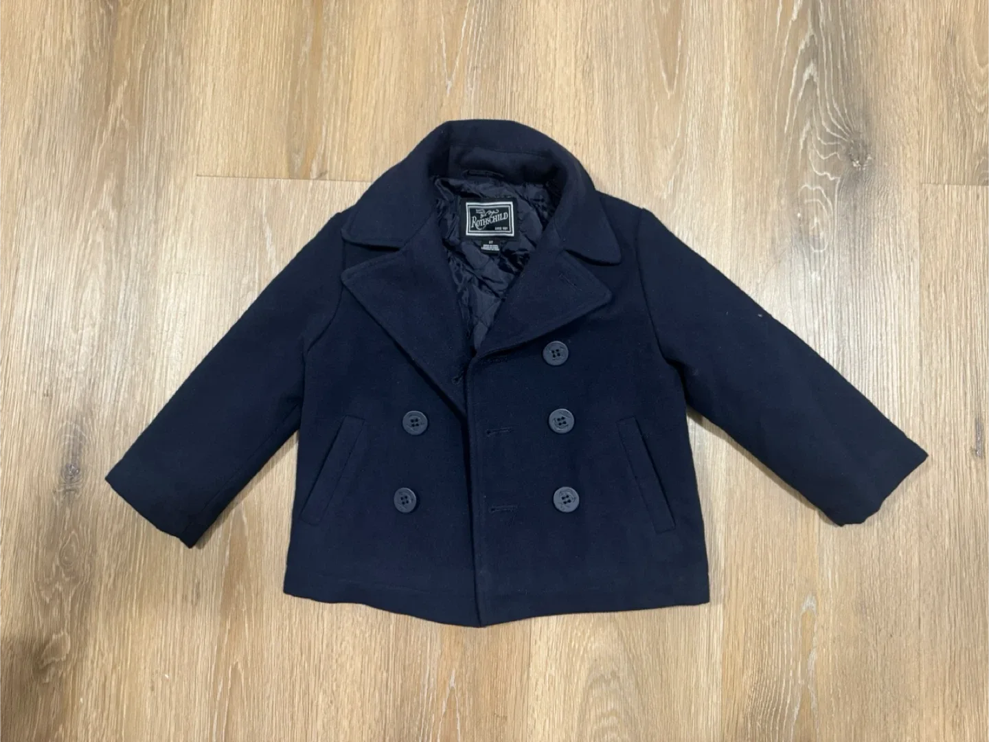 Rothschild Dark Blue Peacoat for Toddlers Size 3T thumbnail